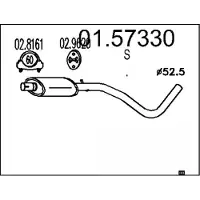 MTS 01.57330 Uitlaat middendemper