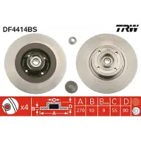 TRW DF4414BS Remschijf