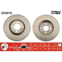TRW Remschijf DF6010