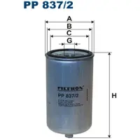 FILTRON PP 837/2 Brandstoffilter
