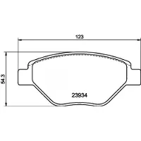 Hella Remblokkenset, schijfrem 8DB 355 010-551