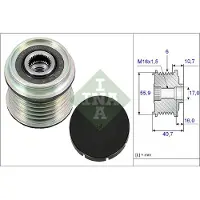INA Poelie 535002810 Ina voor o.a. MITSUBISHI, RENAULT, VOLVO