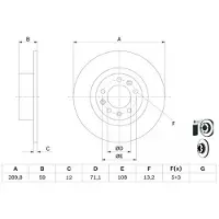 Bosch 0 986 479 F08 Remschijf