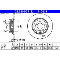 Ate 24.0110-0419.1 Remschijf