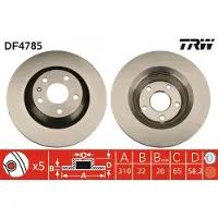 TRW DF4785 Remschijf
