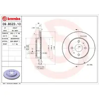Brembo 09.B523.10 Remschijf
