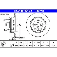 Ate 24.0110-0712.1 Remschijf