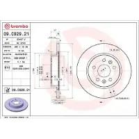 Brembo Remschijf 09.C929.21, 1 stuk