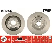 TRW Remschijf DF4902S
