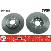 TRW DF4202 Remschijf