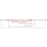 METZGER Kabel, parkeerrem 10.4268