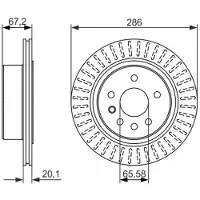 Bosch Remschijf 0 986 479 394 achter, geventileerd, 1 Stuk
