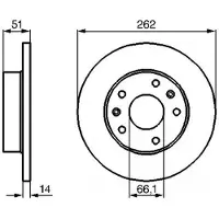 Bosch Remschijf 0 986 478 991 voorkant, compleet, 1 Stuk