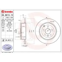 Brembo 08.9913.11 Remschijf
