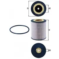 MAHLE ORIGINAL KX 267D Brandstoffilter