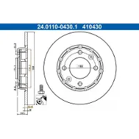 Ate Remschijf 24.0110-0430.1, 1 stuk