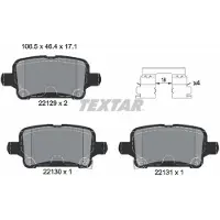 Textar Remblokset 2212901, achter