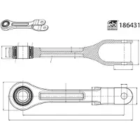 FEBI BILSTEIN Beugels, torsiestang op frame 186431