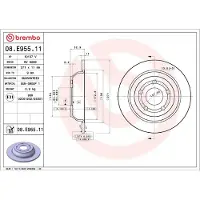 Brembo 08.E955.11 Remschijf