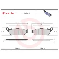 Brembo 07bb03 Genuine Type 65 Remblokken