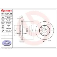 Brembo Remschijf 9960714 voorkant, geventileerd, 1 stuk