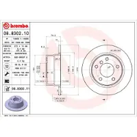 Brembo 08.8302.11 Remschijf