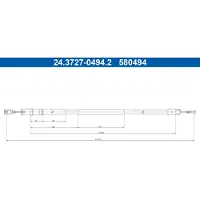 Ate 24.3727-0494.2 Handremkabel