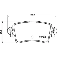 HELLA PAGID Remblokkenset, schijfrem 8DB 355 009-421