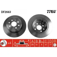 TRW DF2663 Remschijf