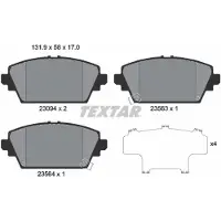 Textar Remblokset 2309401, voor
