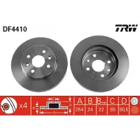 TRW DF4410 Remschijf