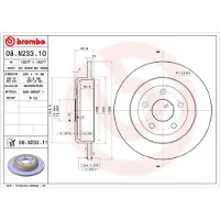 Brembo 11-20 Dodge Durango/Jeep Grand Cherokee Rear Premium UV Coated OE Equivalent Rotor