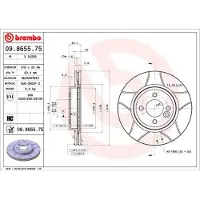 Brembo Remschijf MAX 09.8655.75, 1 Stuk