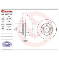 Brembo 08.5213.20 Remschijf