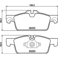HELLA PAGID Remblokkenset, schijfrem 8DB 355 041-101