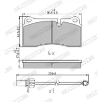 FERODO Remblokken set FDB4195 Ferodo voor o.a. AUDI