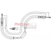 METZGER Kabel, parkeerrem 17.6105