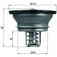MAHLE ORIGINAL THD 3 76 Thermostaat, koelvloeistof