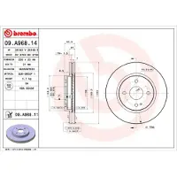 Brembo 09.A968.11 Remschijf