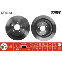 TRW DF4353 Remschijf