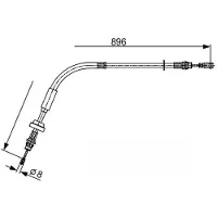 Bosch Kabel, parkeerrem 1 987 482 543