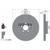Textar 92303303 Remschijf