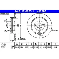 Ate 24.0112-0203.1 Remschijf
