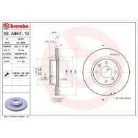 Brembo Remschijf 09.A867.10