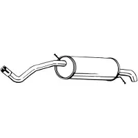 Bosal Einddemper 278-999 Bosal voor SKODA FABIA Combi bouwjaar 2007.10-2014.12