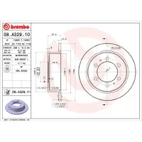 Brembo 08.A329.11 Remschijf