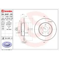 Brembo 08.9461.21 Remschijf