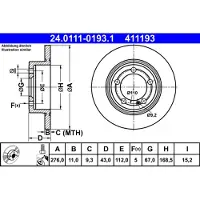 Ate 24.0111-0193.1 Remschijf