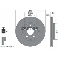 Textar Remschijf 92327503