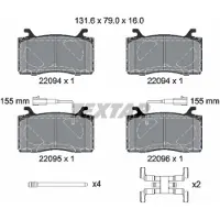 Textar Remblokset 2209401, voor